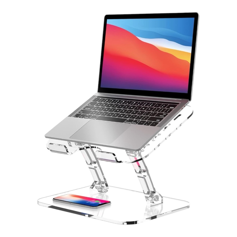 LPOAKE ACRYLIC LAPTOP STAND FOR DESK - COMPATIBLE WITH 10 TO 15.6 INCHES LAPTOPS